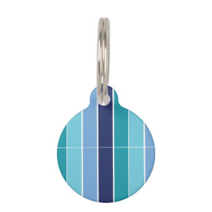 Blue Striped Pet Tag