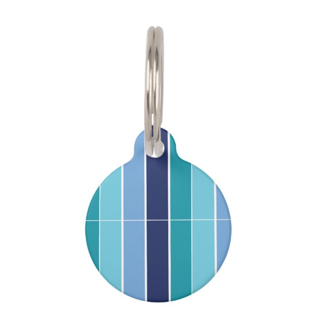 Blue Striped Pet Tag (Front)