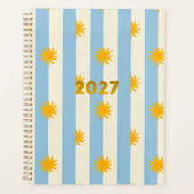Blue Striped Sunburst 2027 Planner
