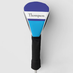 Blue Striped Surname Name Custom Golf Head Cover