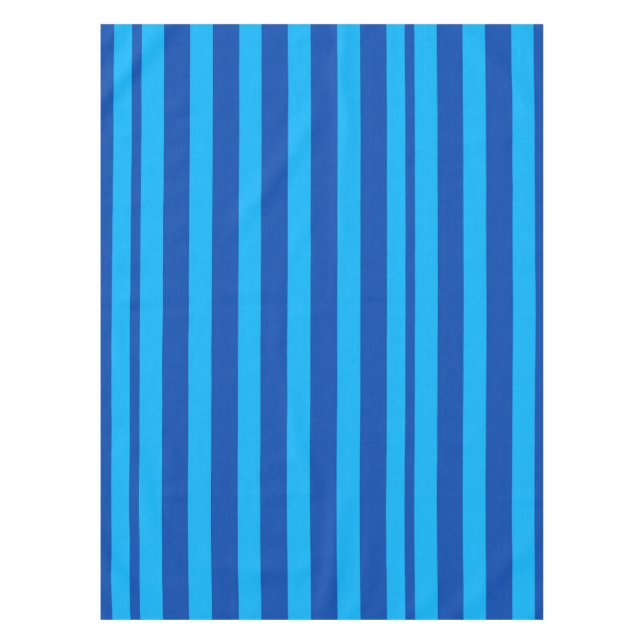 Blue Striped texture Tablecloth (Front)