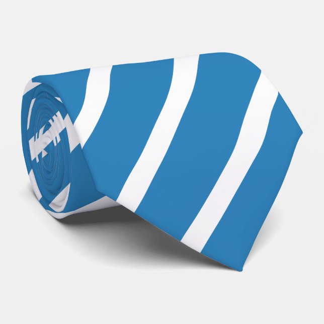 blue striped tie (Rolled)