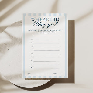 Blue Striped Where did they go Card