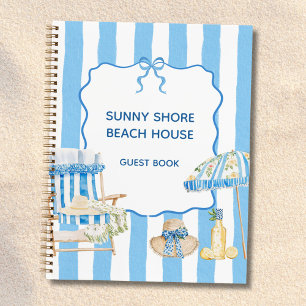 Blue Stripes Amalfi Beach House Guest Book