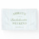 Blue Stripes Bachelorette Party Banner