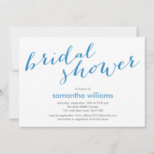 Blue Stripes Bridal Shower Invitation