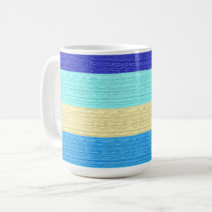 Blue Stripes Brushstrokes Coffee Mug