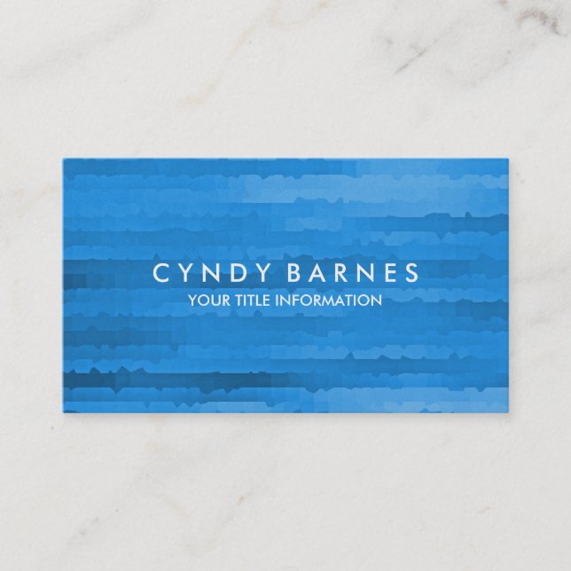 Blue Stripes Business Card (Front)