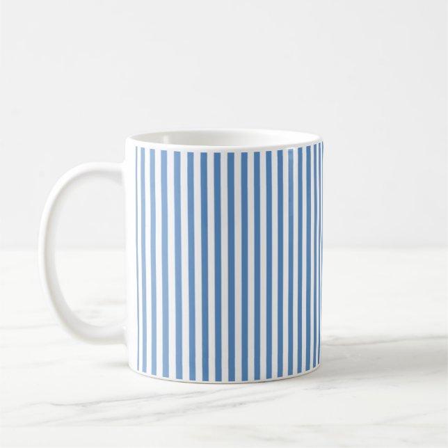Blue Stripes Coffee Mug  (Left)