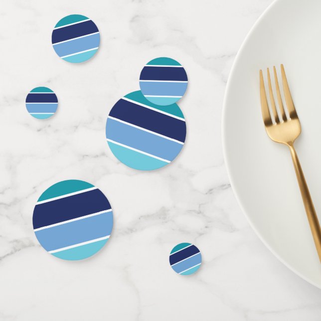 Blue stripes confetti (Group)