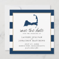 Blue Stripes Dennis Port Cape Cod Save the Date