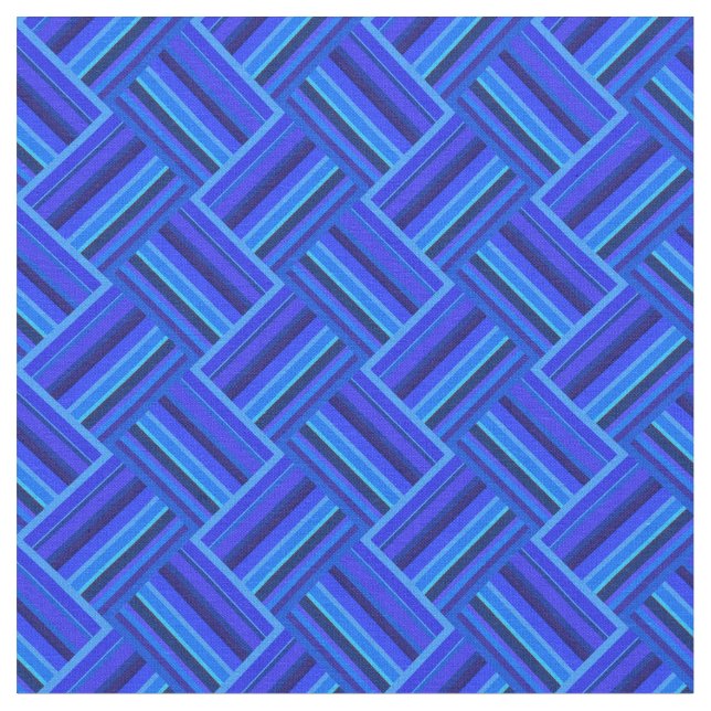 Blue stripes diagonal weave pattern fabric (Close Up)