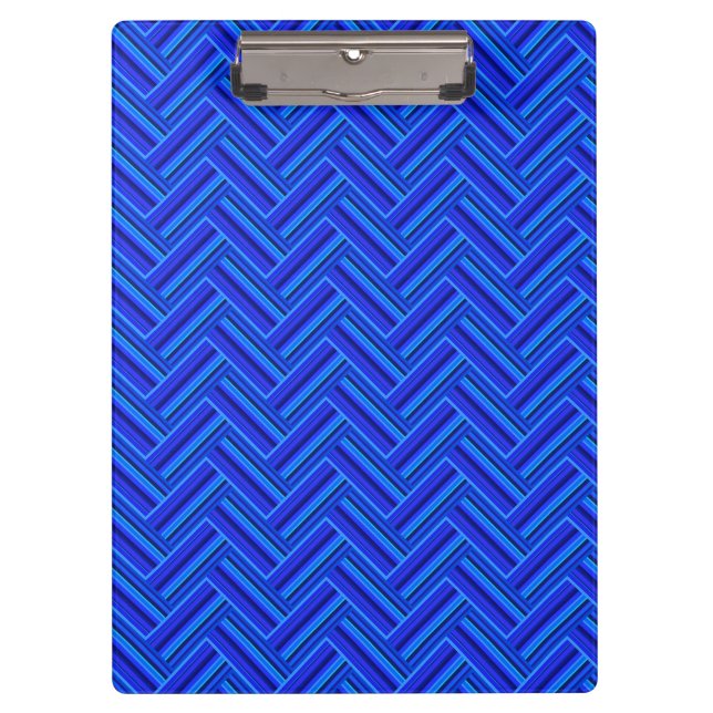 Blue stripes double weave pattern clipboard (Front)