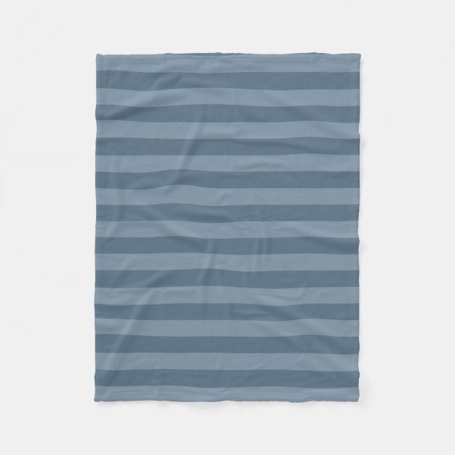 Blue Stripes Fleece Blanket (Front)