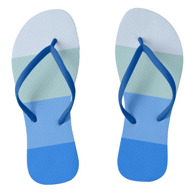 Blue Stripes Flip Flops (Footbed)