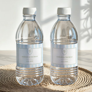 Blue Stripes Food and Beverage Label Set