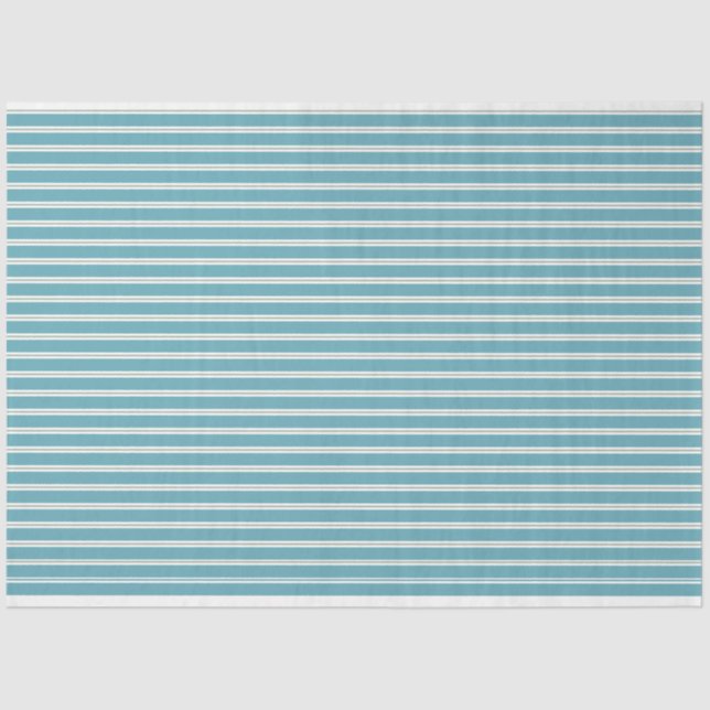 Blue Stripes Gift Wrap Tissue Paper (Front)