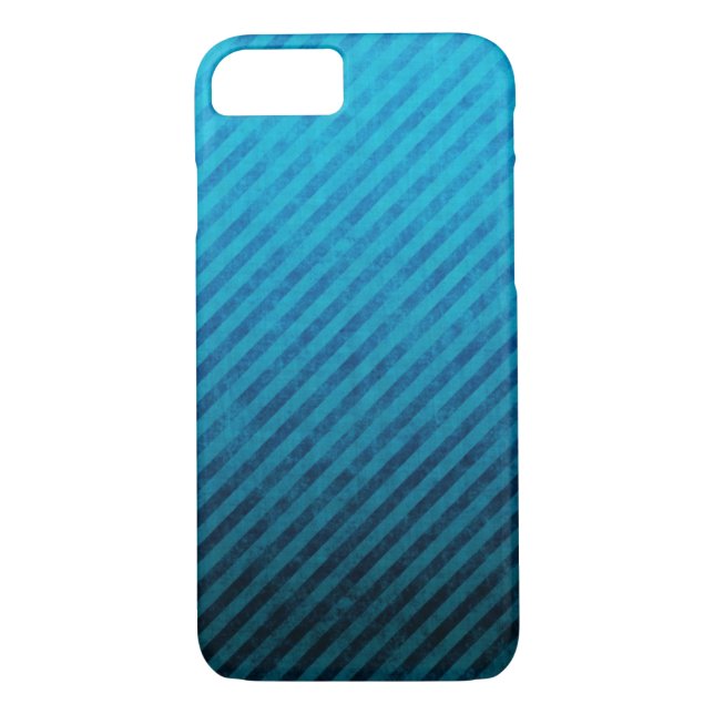 Blue Stripes Grunge Texture Case-Mate iPhone Case (Back)
