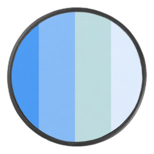 Blue Stripes Hockey Puck