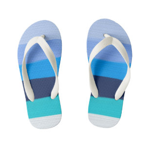 Blue stripes kid's flip flops
