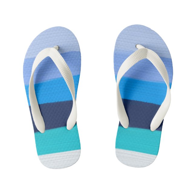 Blue stripes kid's flip flops (Footbed)