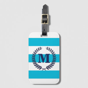 Blue Stripes Luggage Tag