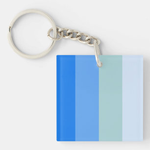 Blue Stripes Maritime Key Ring