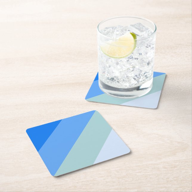 Blue Stripes Maritime Paper Coaster (Insitu)