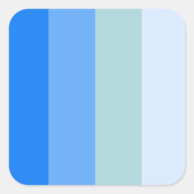 Blue Stripes Maritime Square Sticker (Front)