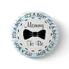 Blue Stripes Mummy to be Bowtie Baby Shower
