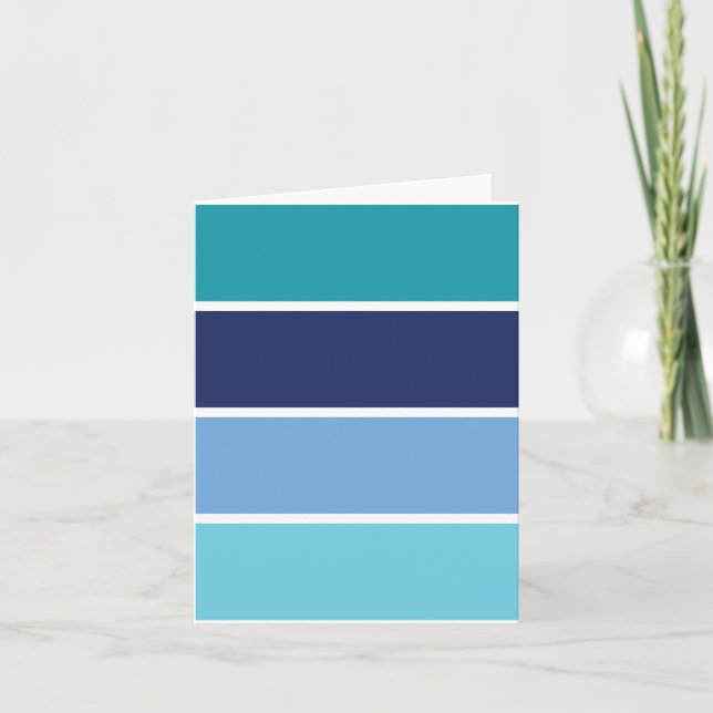 Blue Stripes Note Card (Front)