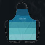 Blue stripes pattern apron<br><div class="desc">A simple and modern design with an blue striped pattern.</div>