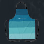 Blue stripes pattern apron<br><div class="desc">A simple and modern design with an blue striped pattern.</div>