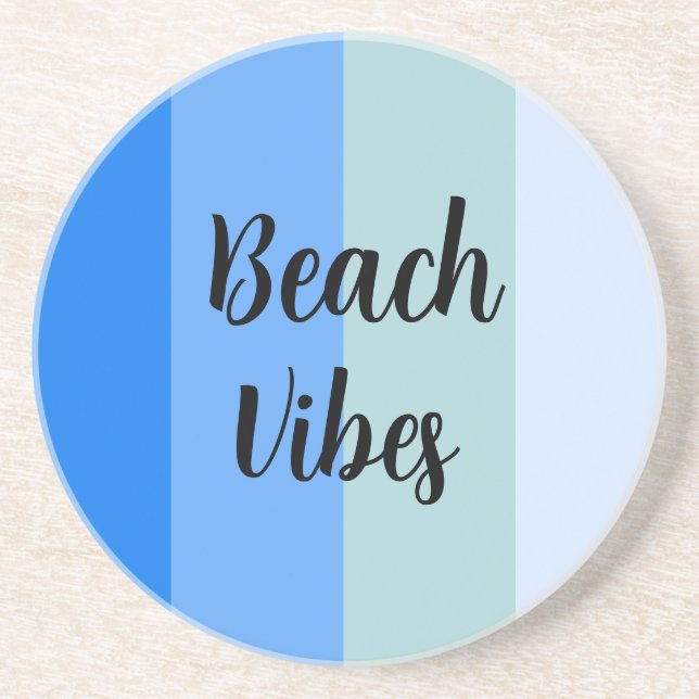 Blue Stripes Pattern Coaster (Front)