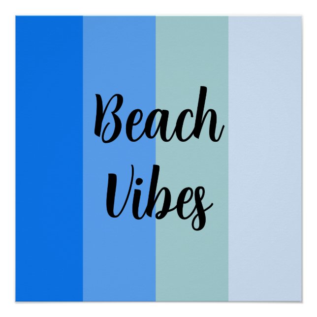 Blue Stripes Pattern Poster (Front)