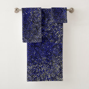 Blue stripes peeling off your colours bath towel set