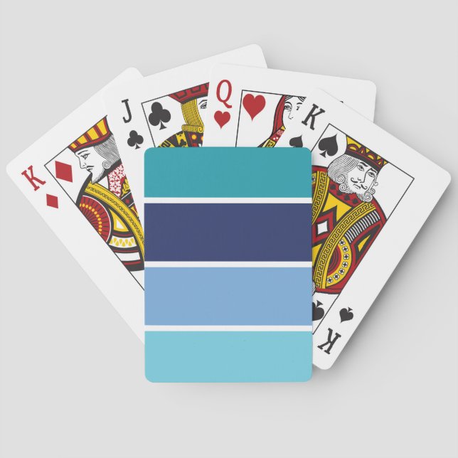 Blue Stripes Playing Cards (Back)