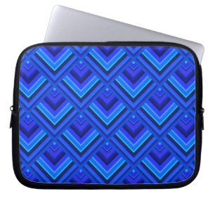 Blue stripes scale pattern laptop sleeve