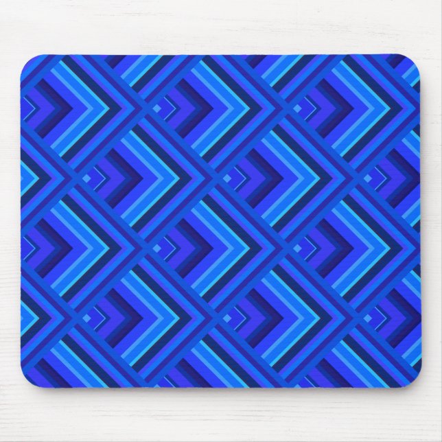 Blue stripes scale pattern mouse mat (Front)