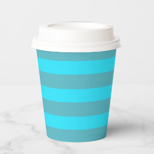 Blue Stripes Sea Deep Ocean Party Elegant Paper Cups