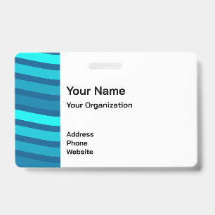Blue Stripes Security Badge – Professional ID Badge