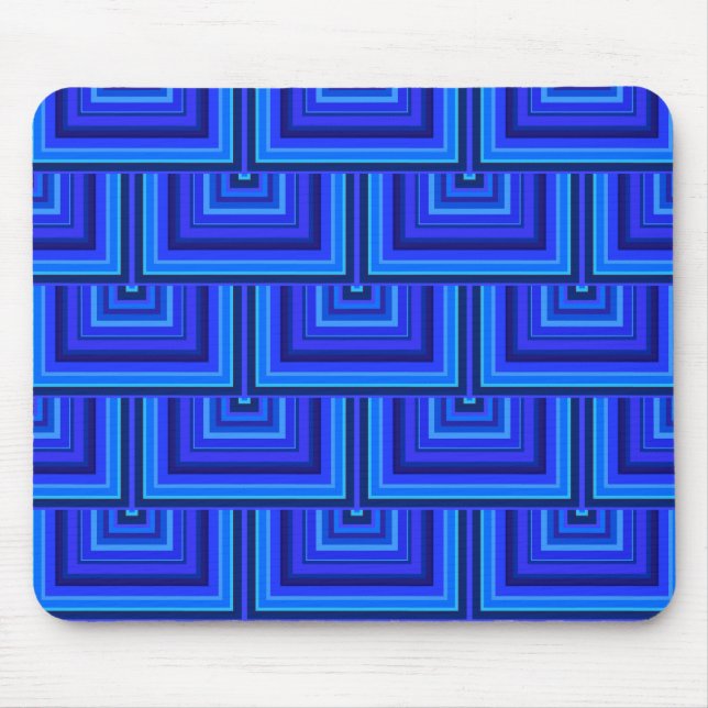 blue stripes square scales mouse mat (Front)