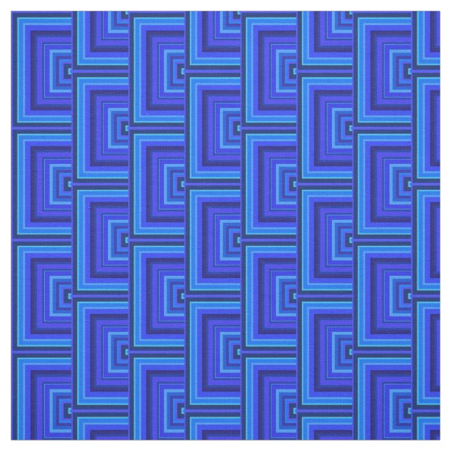 Blue stripes square scales pattern fabric (Swatch)