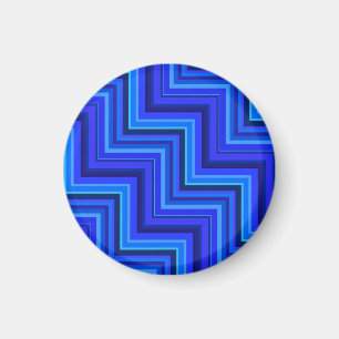 Blue stripes stairs pattern magnet
