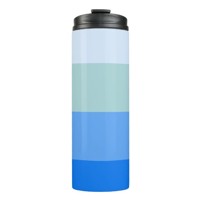 Blue Stripes Thermal Tumbler (Front)