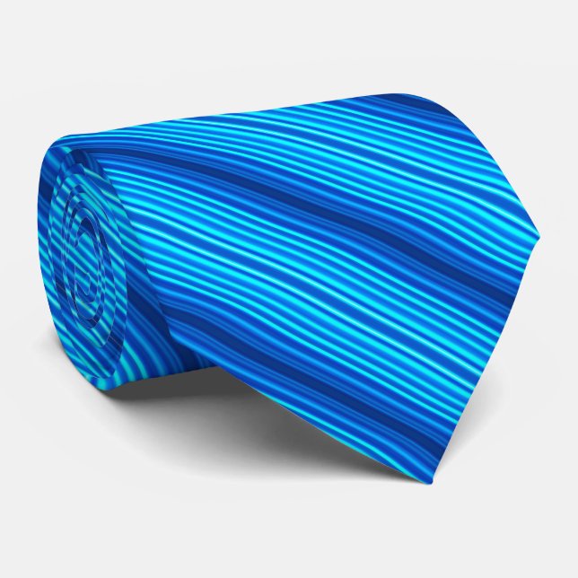 Blue Stripes Tie (Rolled)