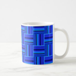Blue stripes weave pattern coffee mug