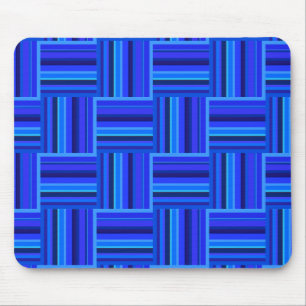 Blue stripes weave pattern mouse mat