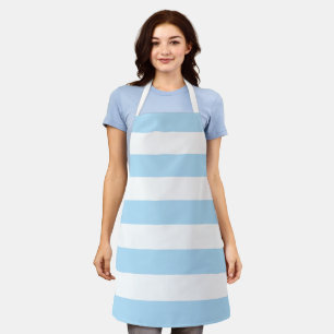 Blue Stripes, White Stripes, Striped Pattern Apron
