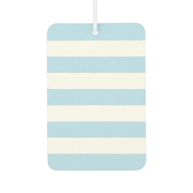 Blue Stripes, White Stripes, Striped Pattern Car Air Freshener (Front)